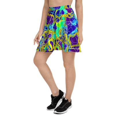 Skater Skirt - Neon Jungle Rhapsody