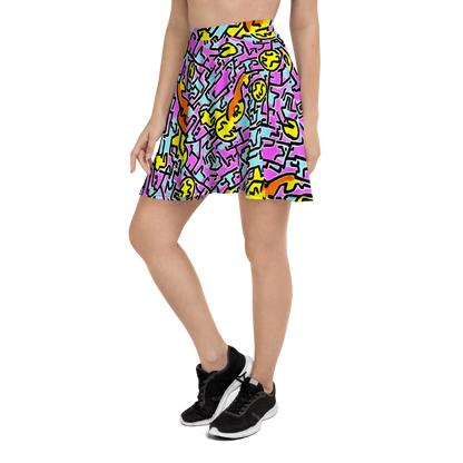 Skater Skirt - Punk Doodles