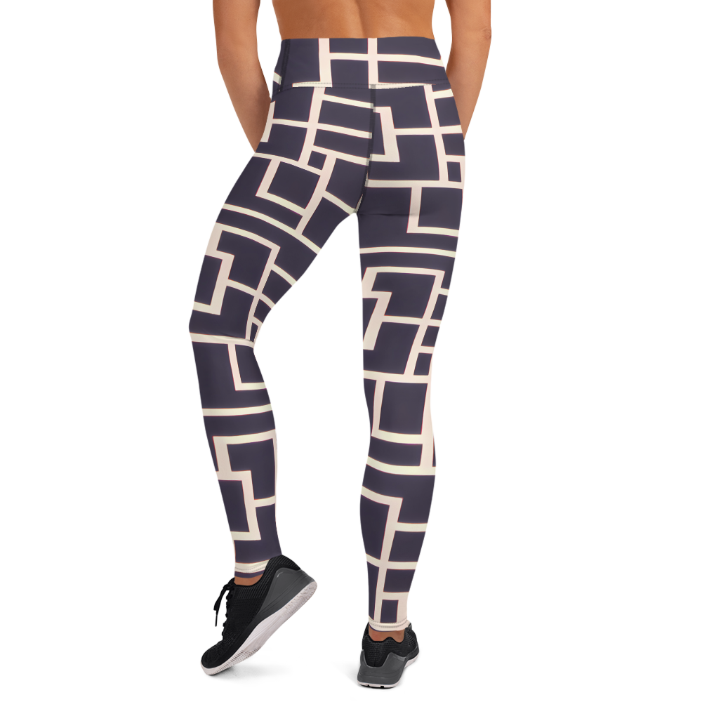 Yoga Leggings - Gilded Gridlock