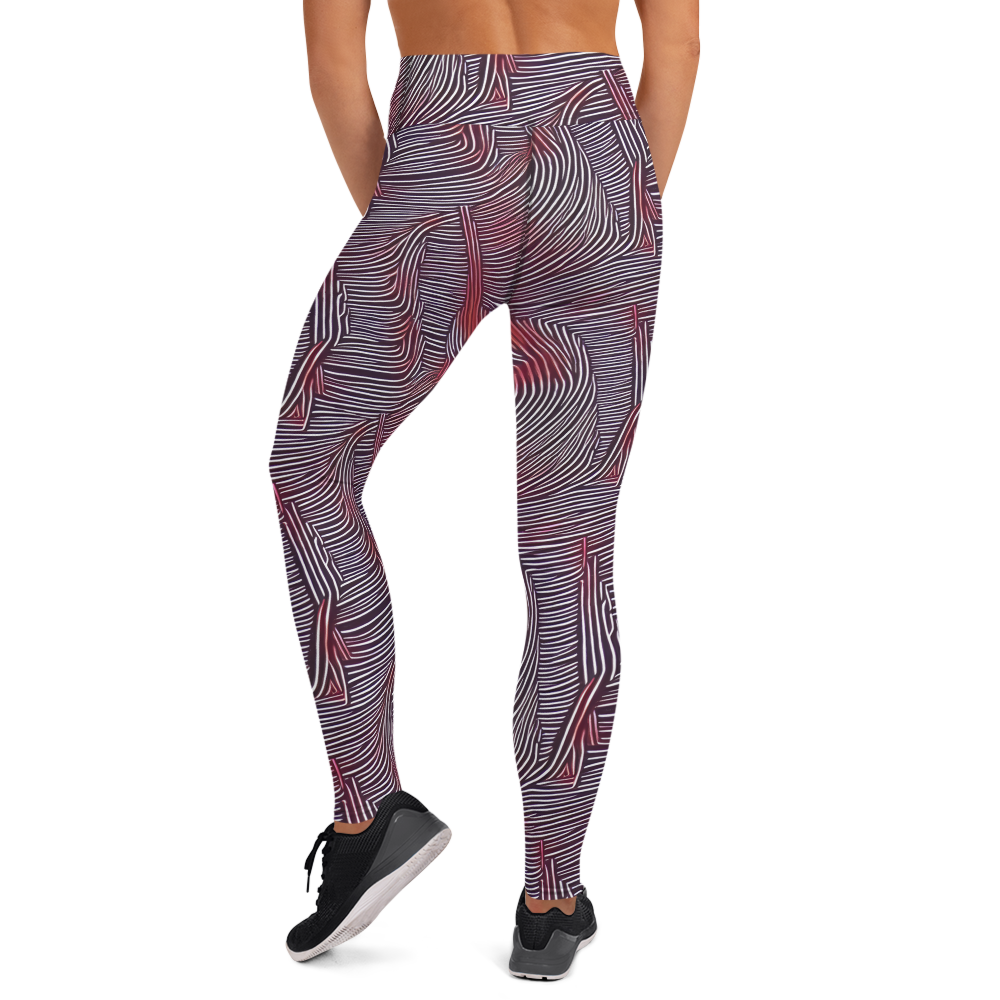 Yoga Leggings - Nebula Waves