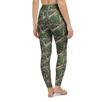 Yoga Leggings - Emerald Dynasty