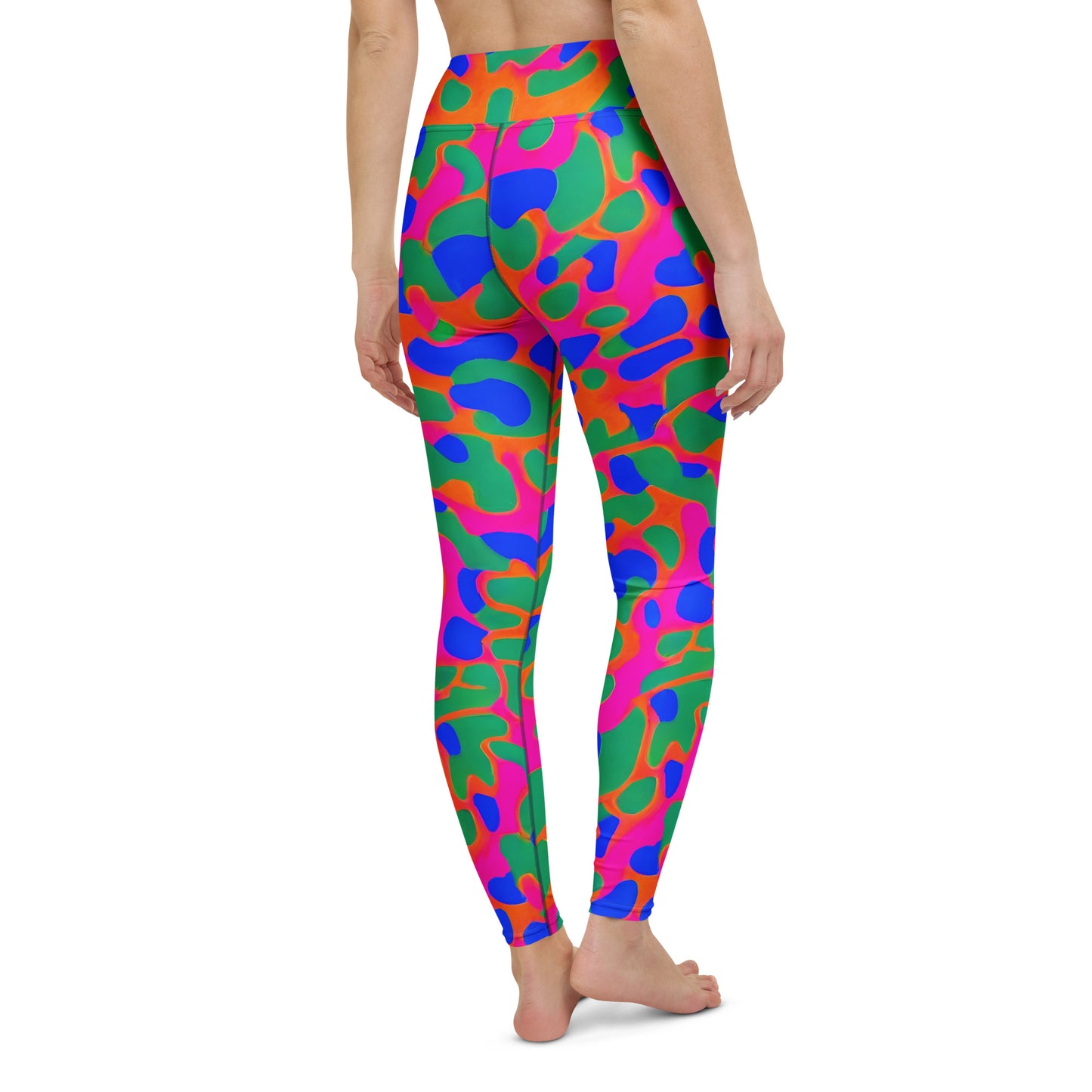 Yoga Leggings - Fluorescent Camouflage