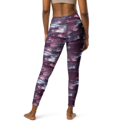 Yoga Leggings - Twilight Fortresses