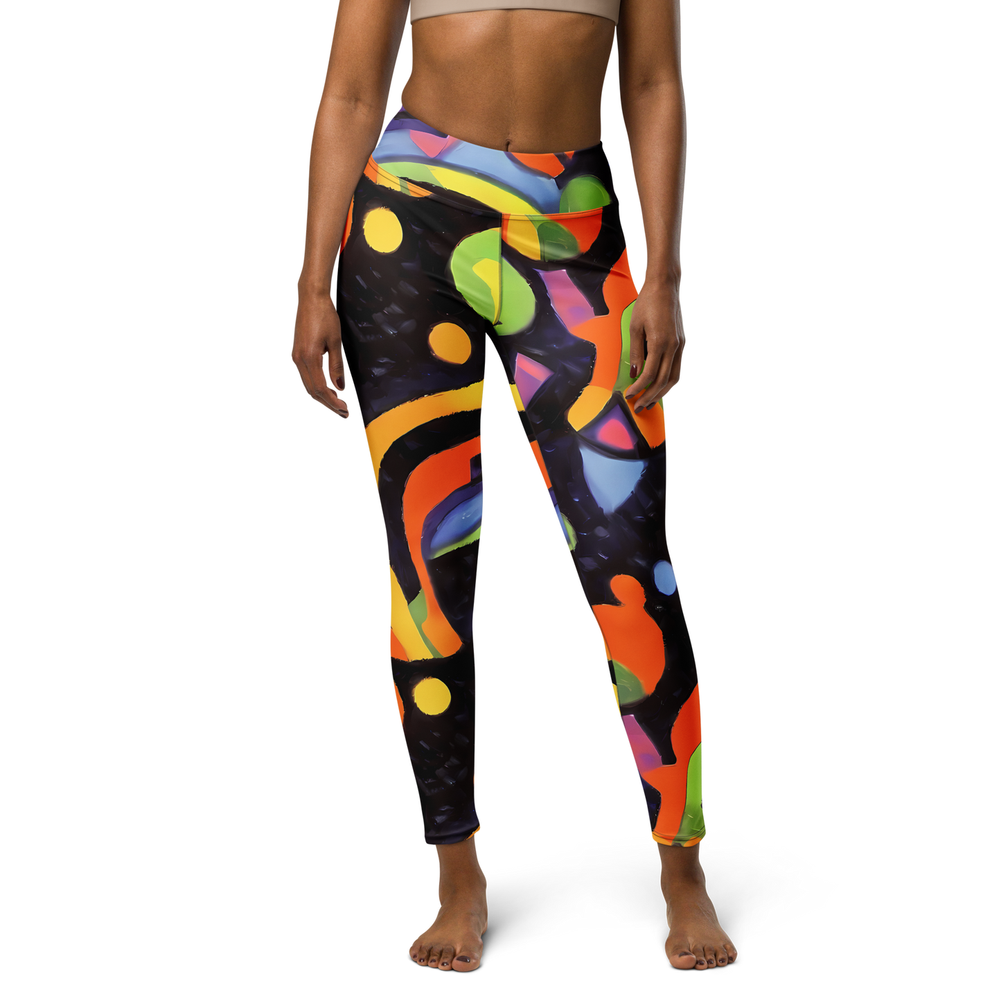 Yoga Leggings - Neon Symphony