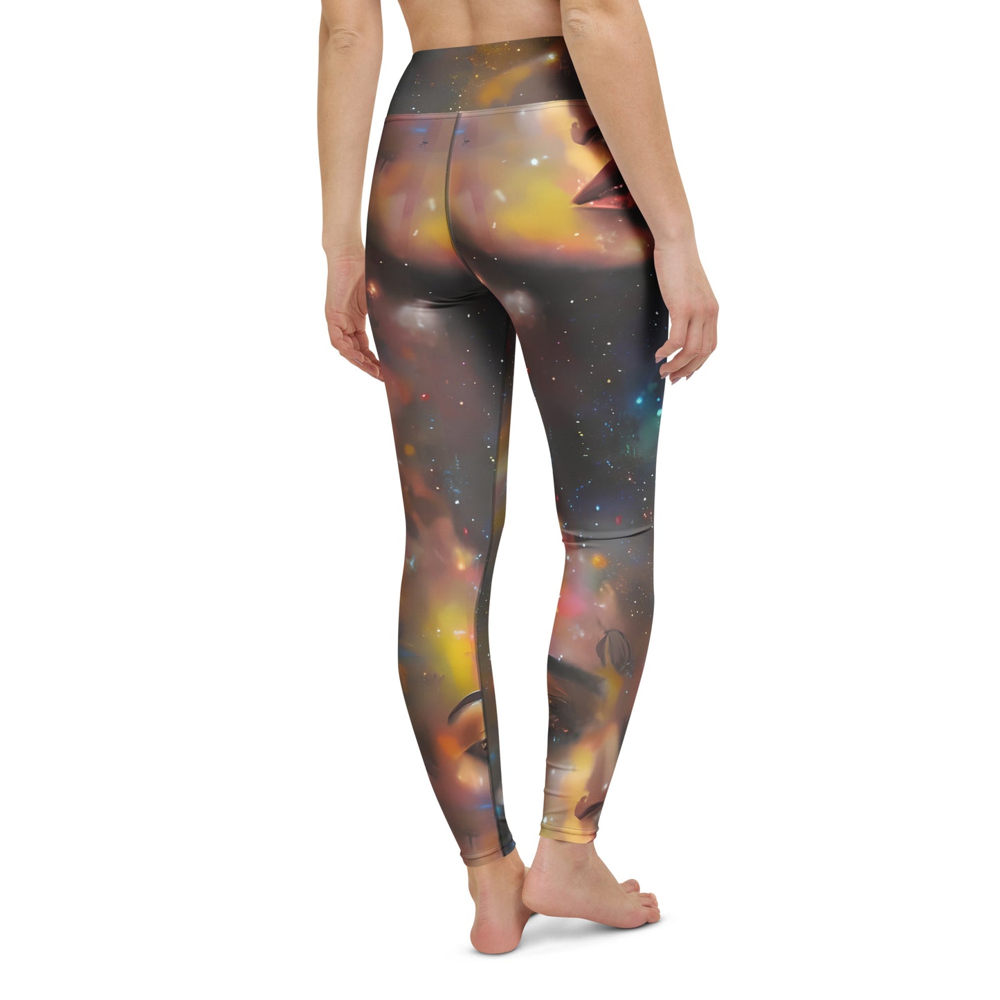 Yoga Leggings - Gilded Galaxies