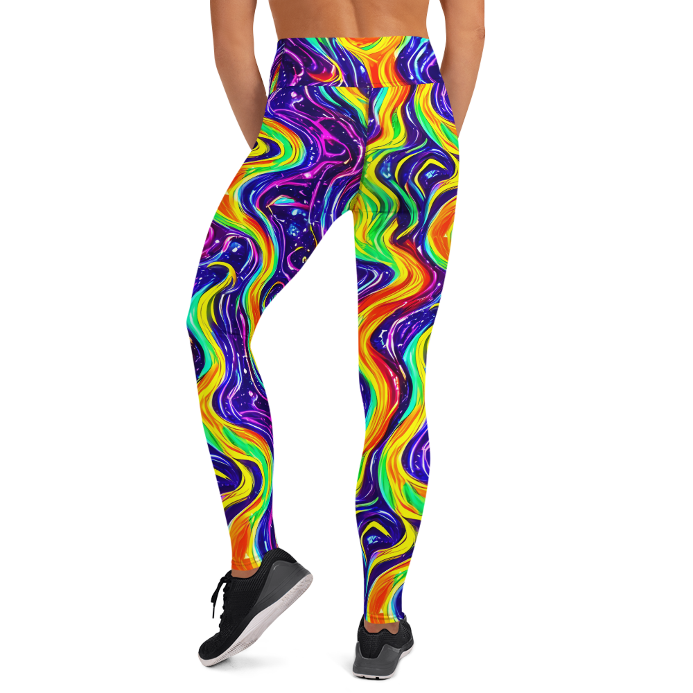 Yoga Leggings - Galactic Flames