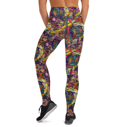 Yoga Leggings - Cosmic Collage