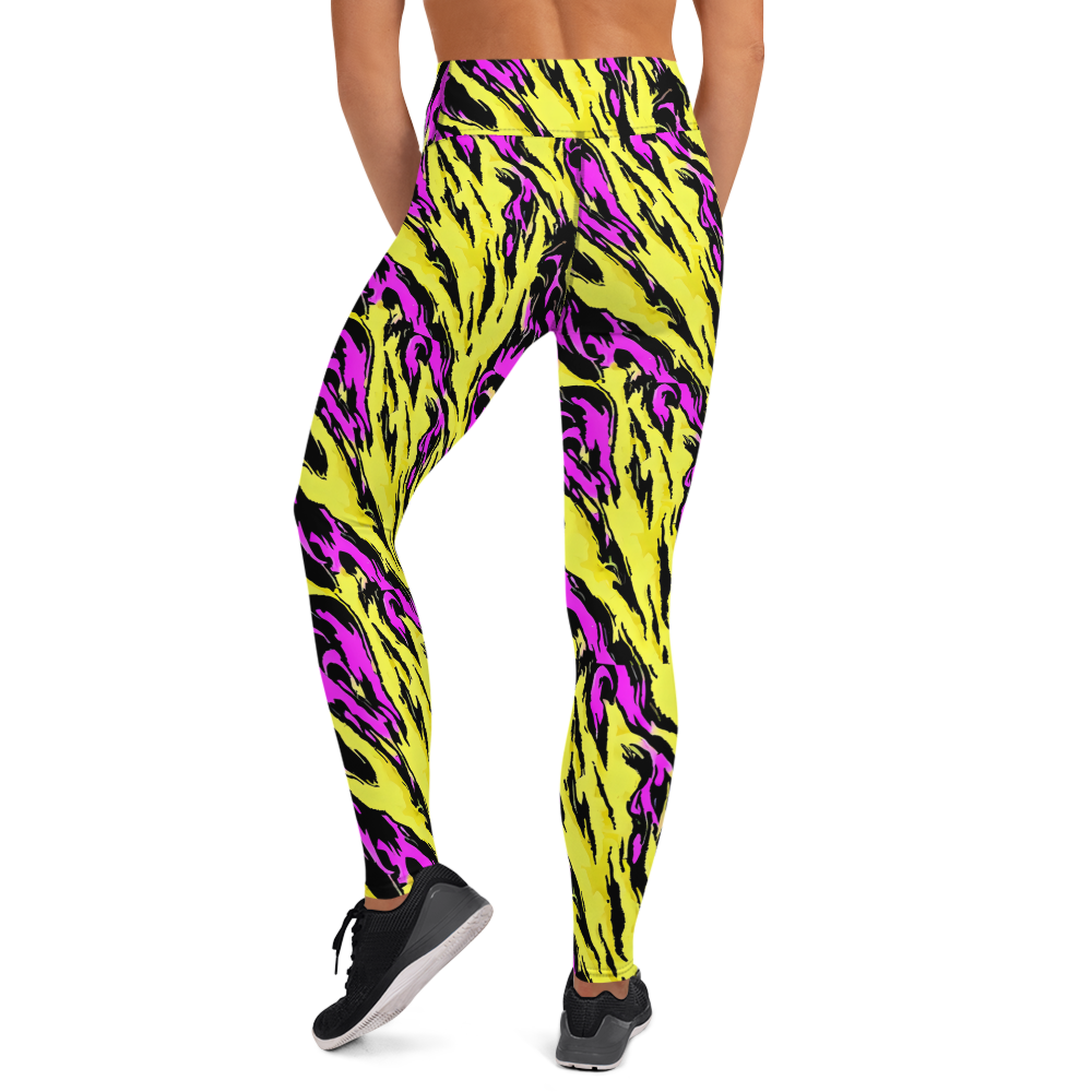 Yoga Leggings - Neon Savanna