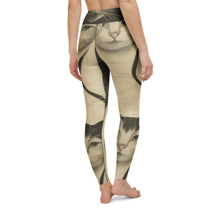Yoga Leggings - Feline Symphony
