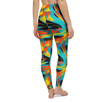 Yoga Leggings - Solar Swoosh
