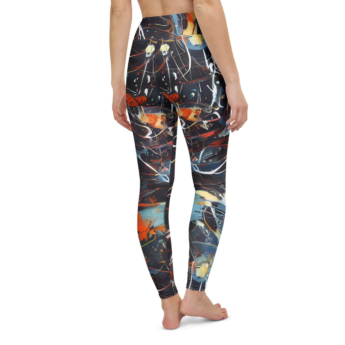 Yoga Leggings - Neo-Splash Labyrinth