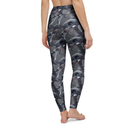 Yoga Leggings - Abstract, Psychedelic, Sharp Focus, Dain Yoon, Cornelis Pietersz Bega
