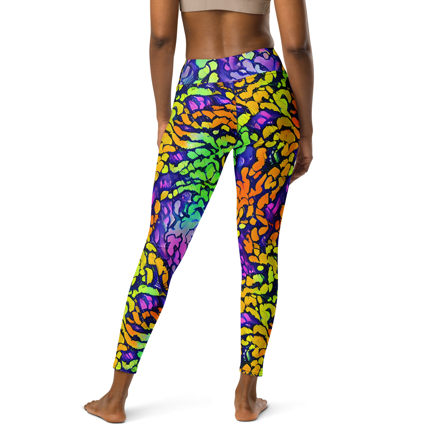 Yoga Leggings - Surreal Waveforms