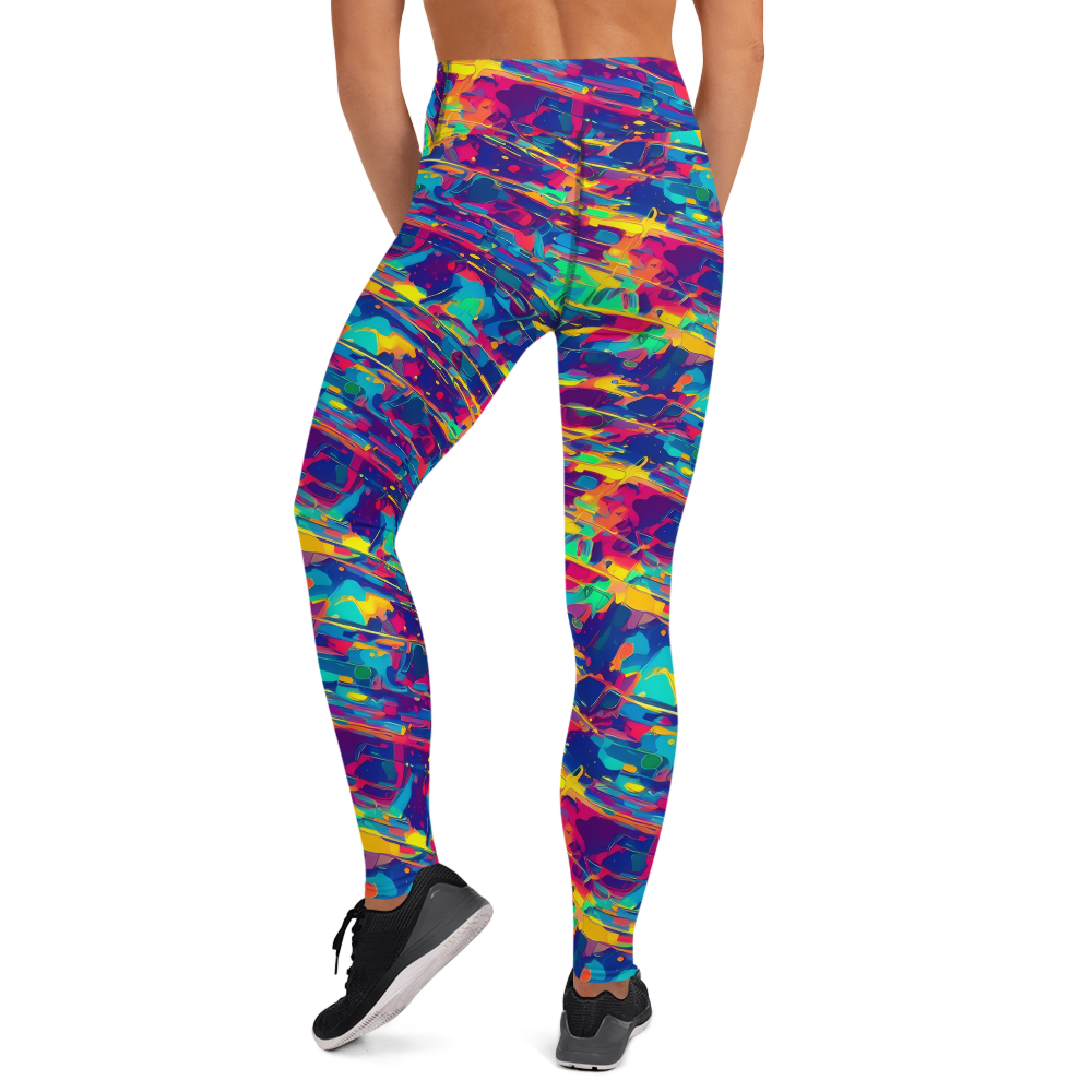 Yoga Leggings - Spectrum Streaks