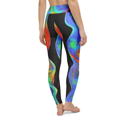 Yoga Leggings - Vibrant Vortices