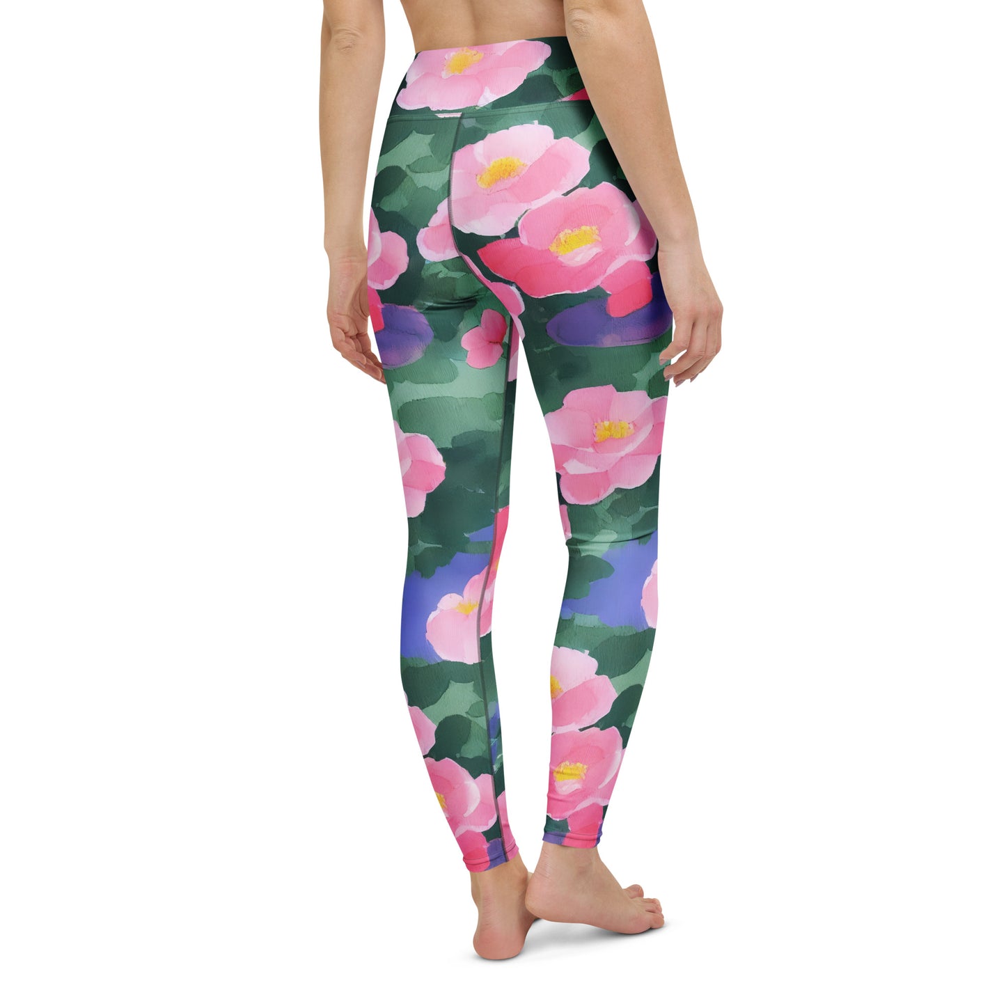 Yoga Leggings - Pink Blossom Serenade