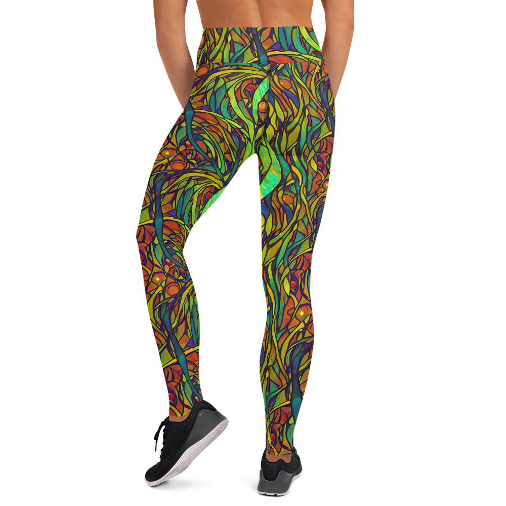 Yoga Leggings - Cosmic Garden