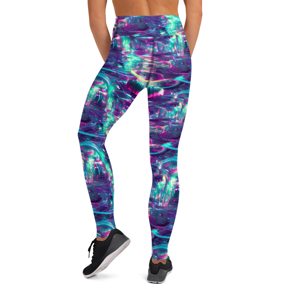 Yoga Leggings - Synthwave Surge