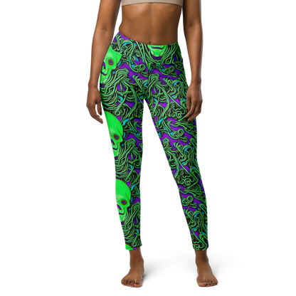 Yoga Leggings - Ghostly Labyrinth