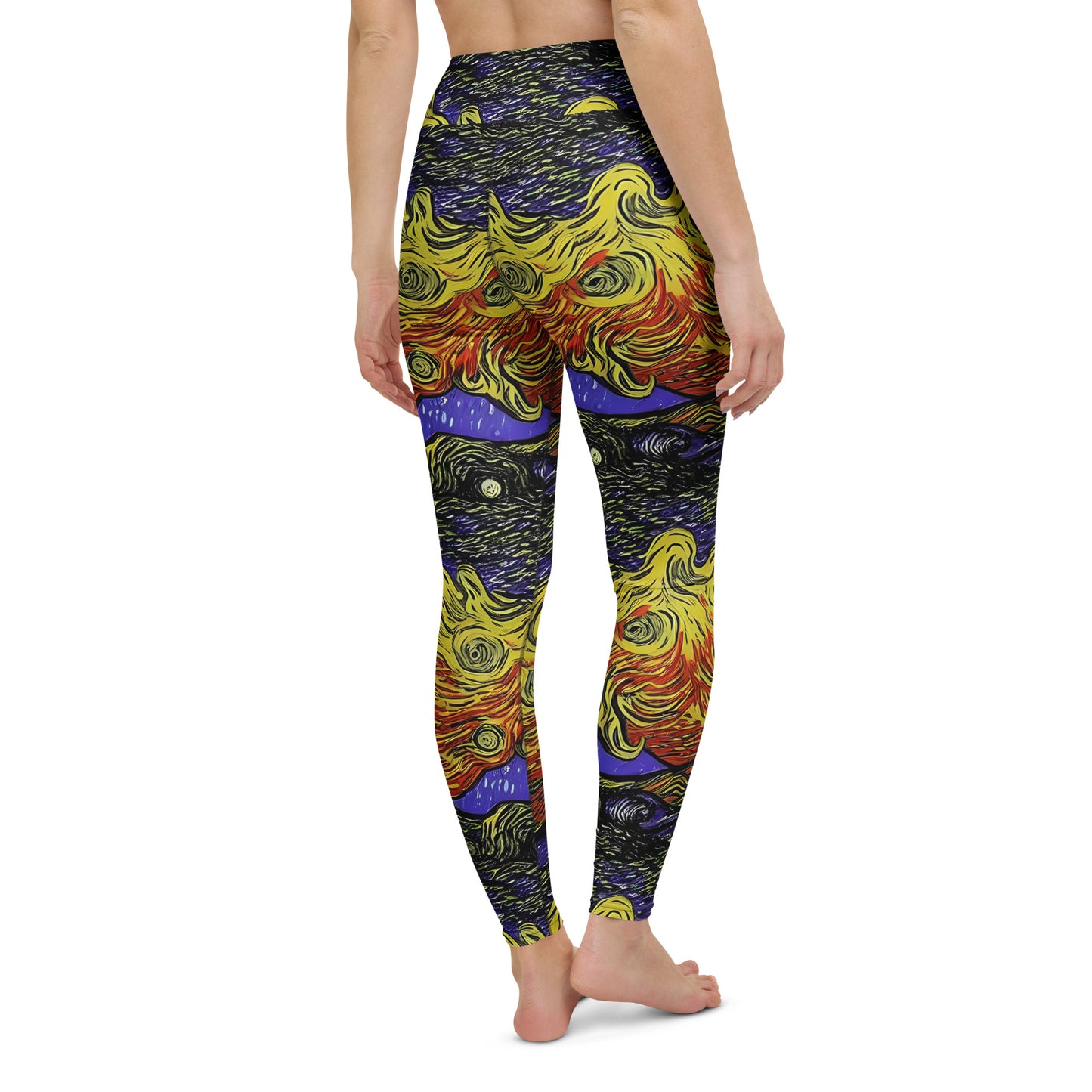 Yoga Leggings - Dancing Solar Flare