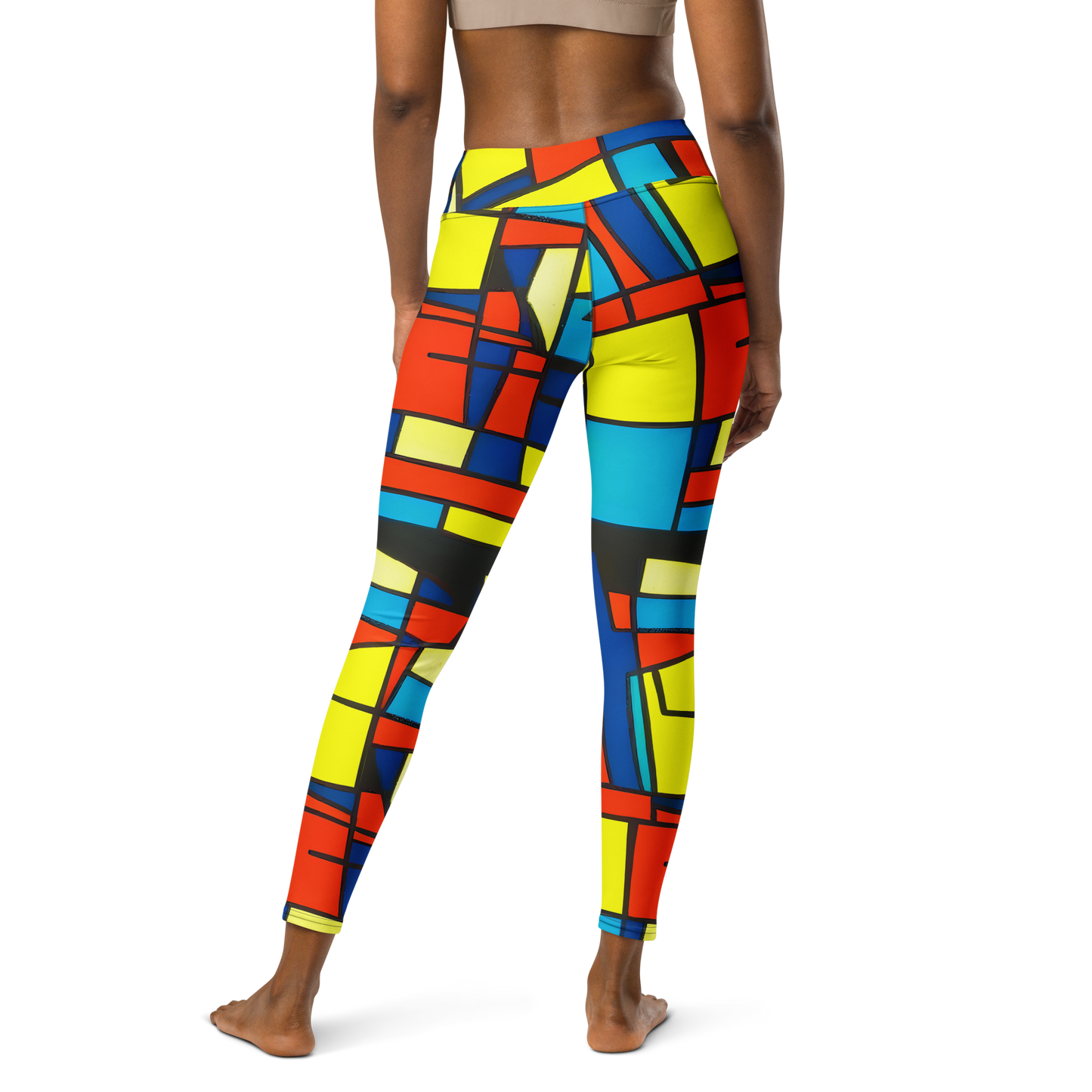 Yoga Leggings - Neon Fractals