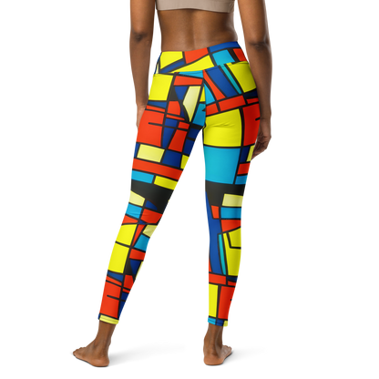 Yoga Leggings - Neon Fractals