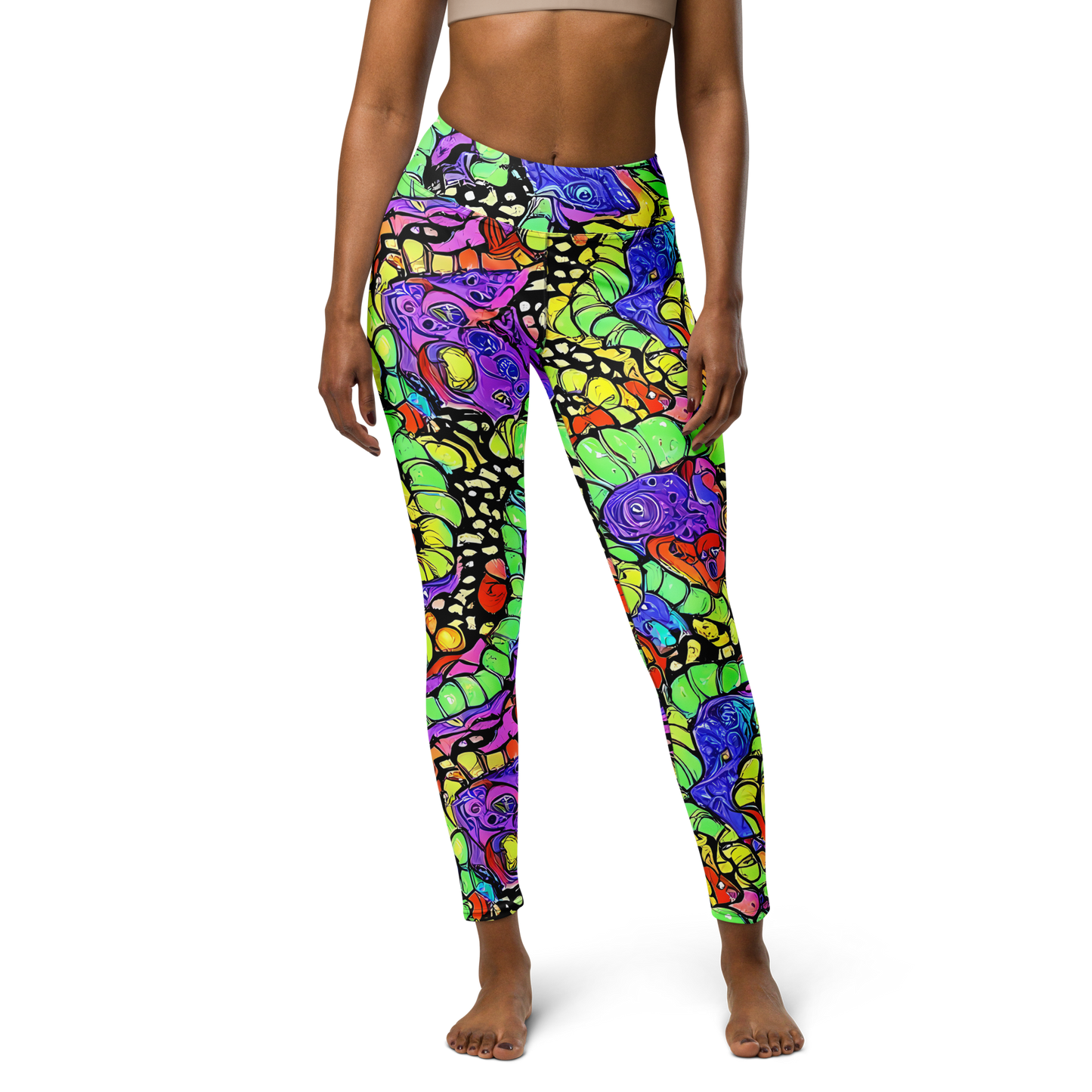 Yoga Leggings - Frostwork Fantasy