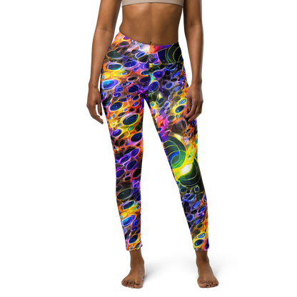 Yoga Leggings - Neon Orbits