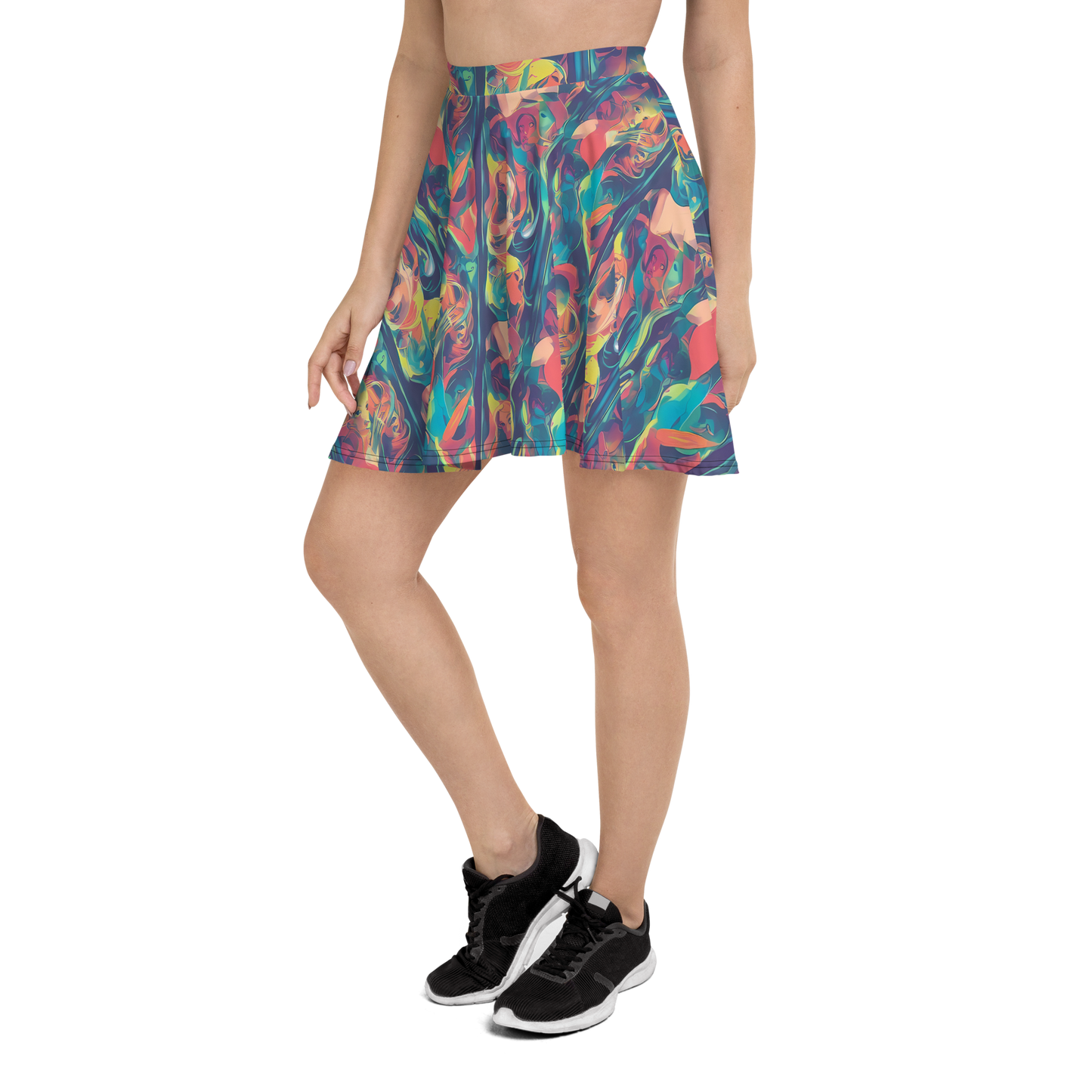 Skater Skirt - Neon Aurora