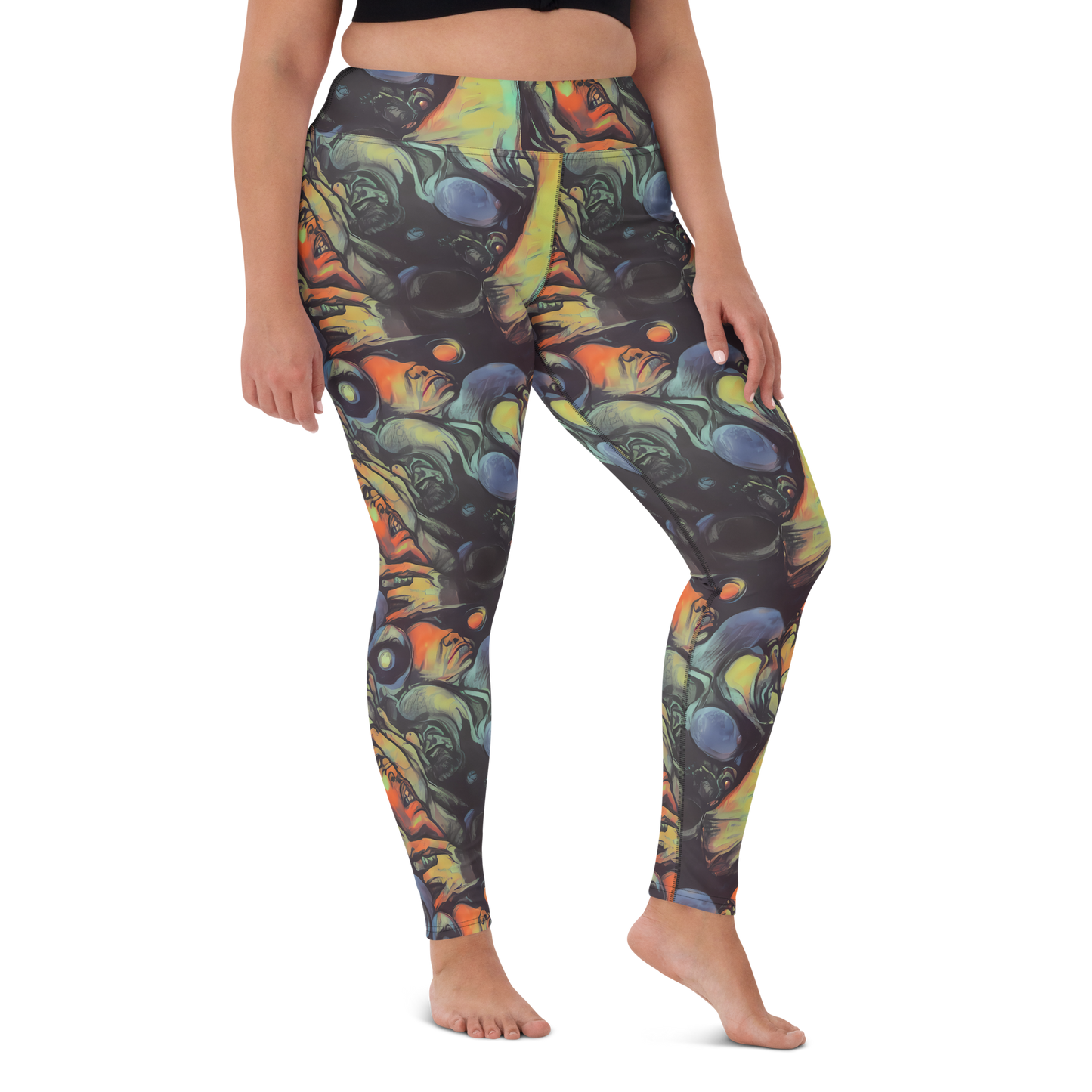 Yoga Leggings - Cosmic Scream