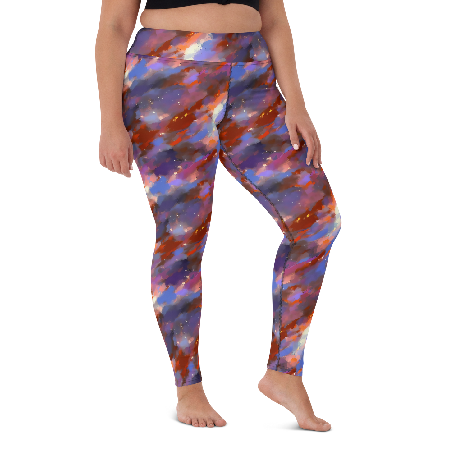 Yoga Leggings - Celestial Brushstroke