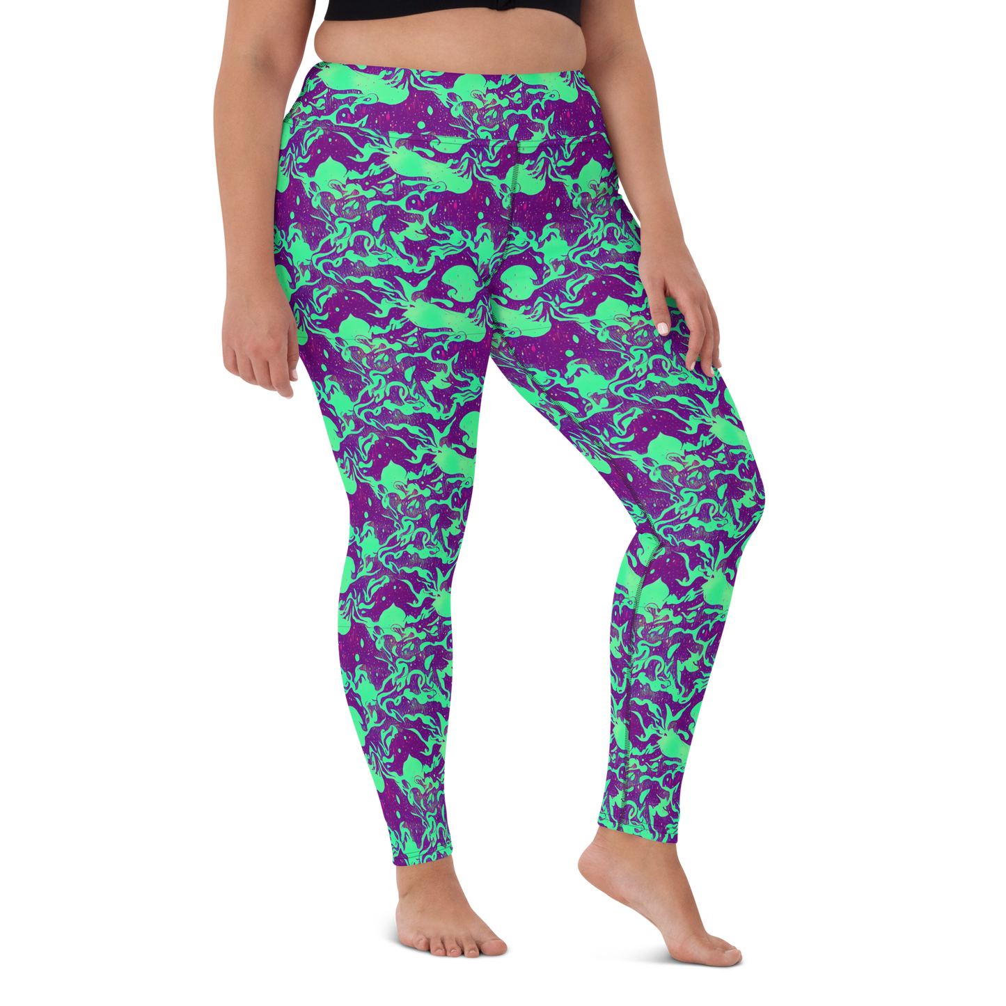 Yoga Leggings - Alien Ripples