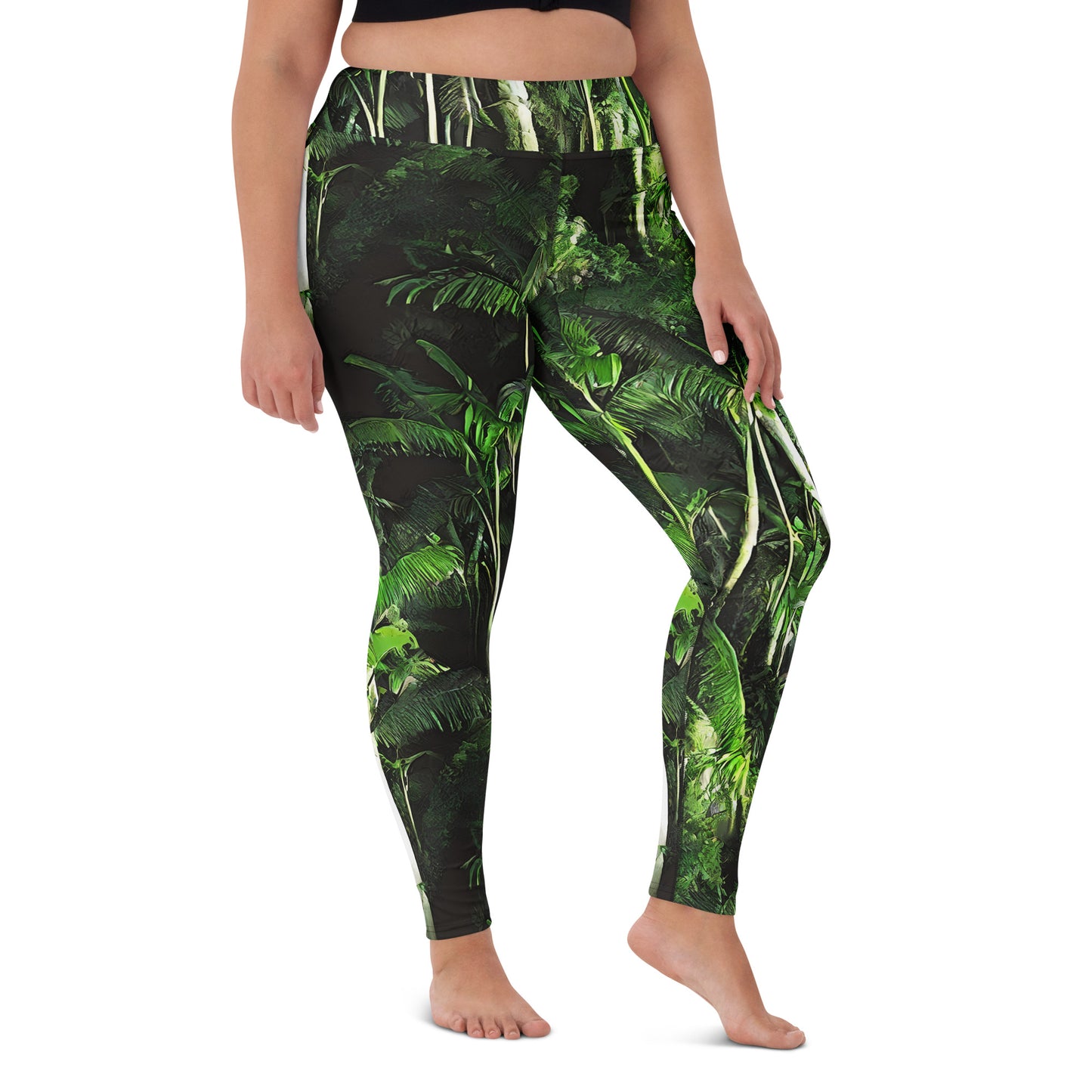 Yoga Leggings - Emerald Canopy