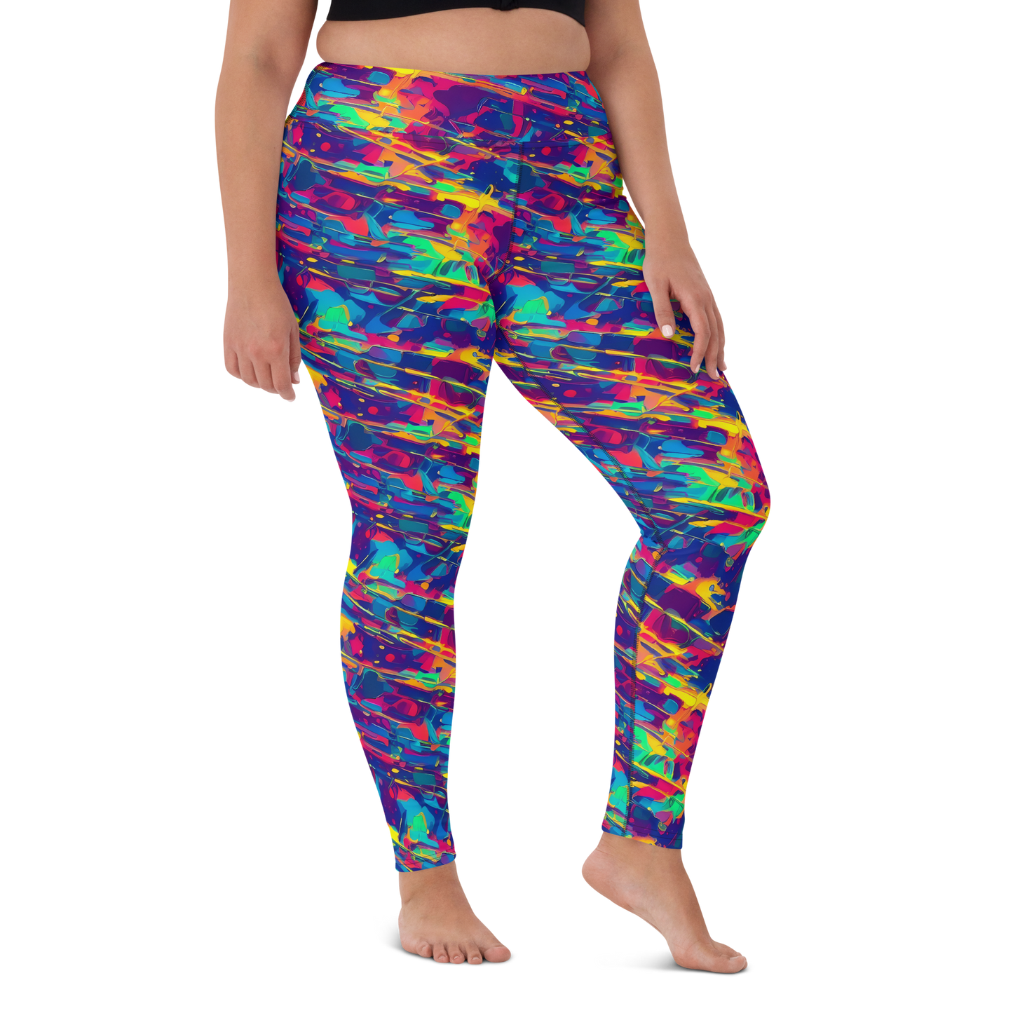 Yoga Leggings - Spectrum Streaks