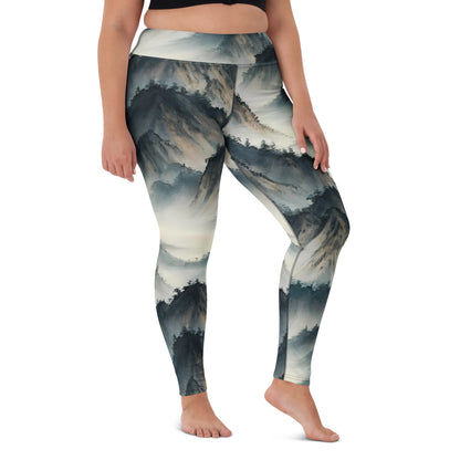 Yoga Leggings - Misty Peaks