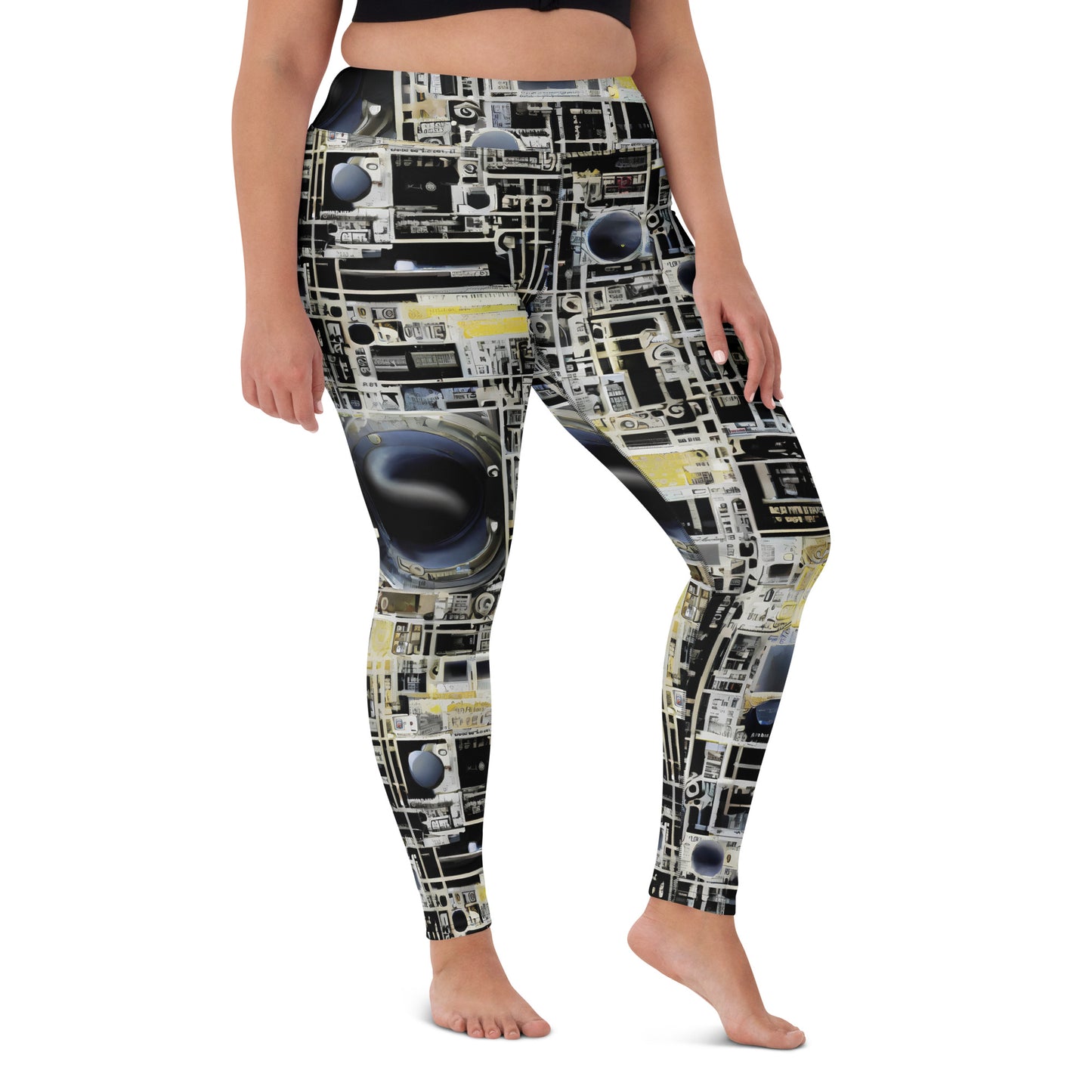 Yoga Leggings - High Contrast, As A Texture, David Eugene Henry, Grace English