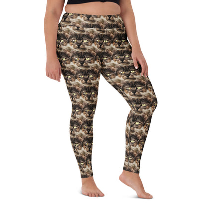 Yoga Leggings - Feline Reverie