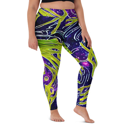 Yoga Leggings - Celestial Scribbles