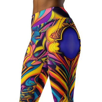 Yoga Leggings - Pre-Raphaelite Wave