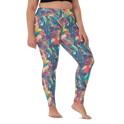 Yoga Leggings - Neon Aurora