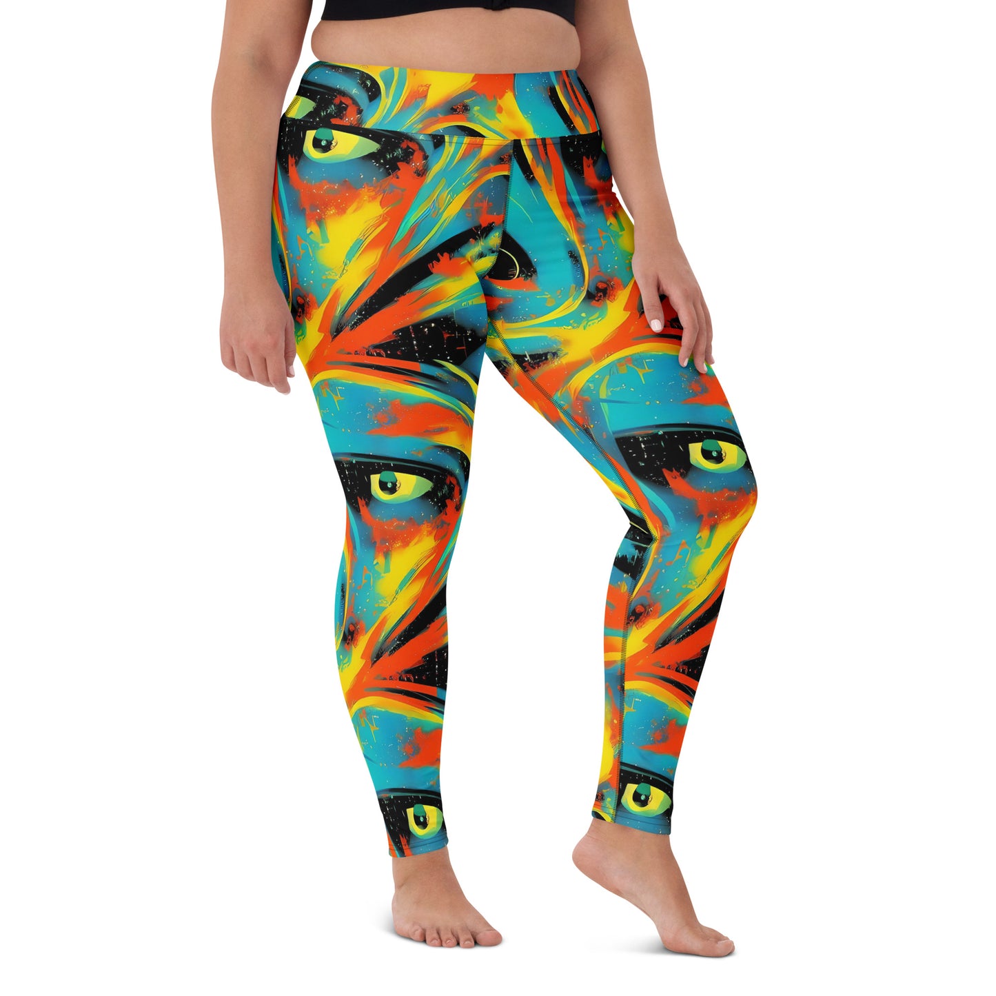 Yoga Leggings - Solar Swoosh