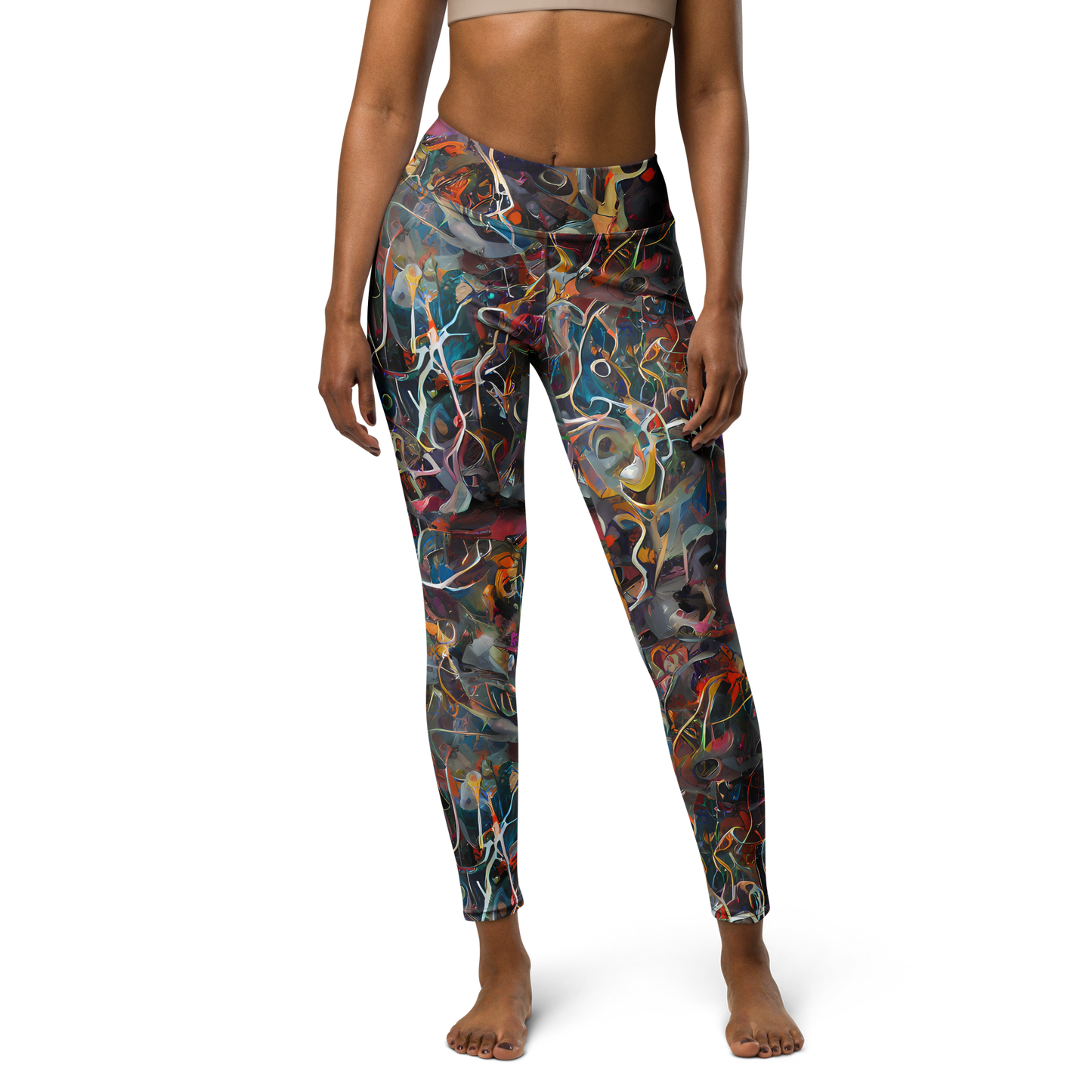 Yoga Leggings - Chromatic Entanglement