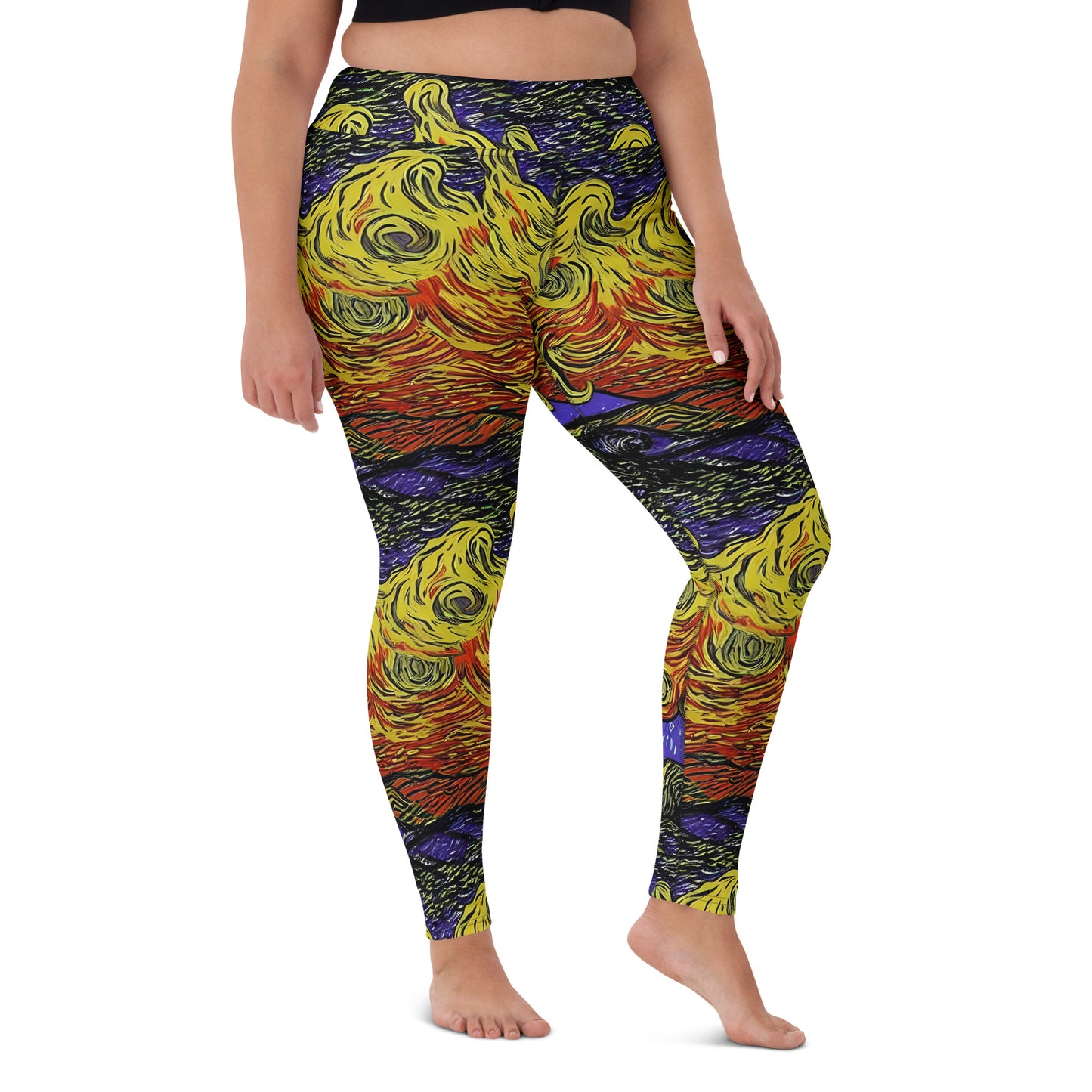 Yoga Leggings - Dancing Solar Flare