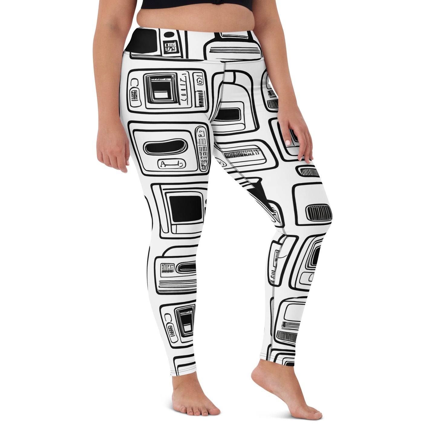 Yoga Leggings - Techno Echo