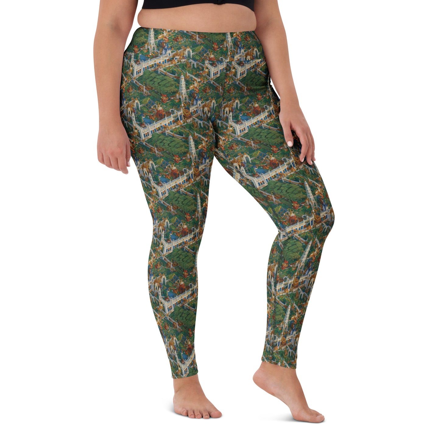 Yoga Leggings - Emerald Dynasty