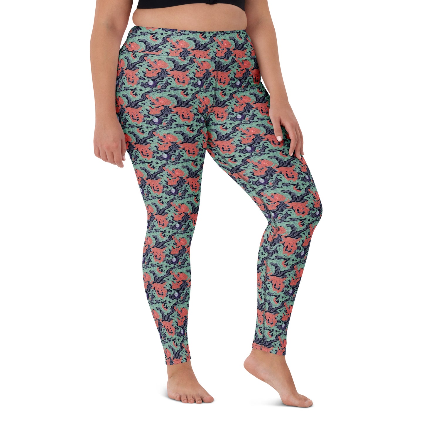 Yoga Leggings - Cosmic Coral
