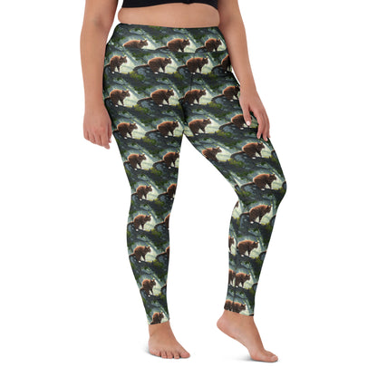 Yoga Leggings - Whiskered Enigma