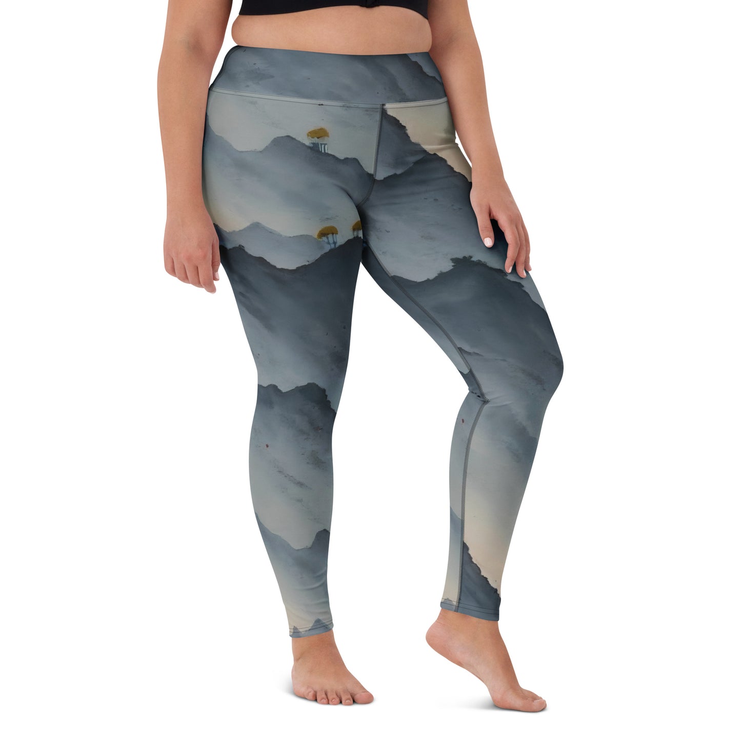 Yoga Leggings - Misty Mountain Harmony