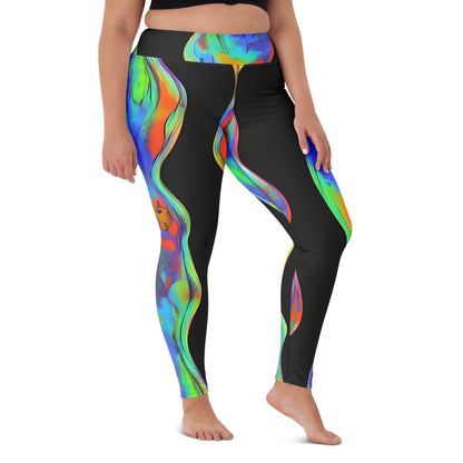 Yoga Leggings - Vibrant Vortices