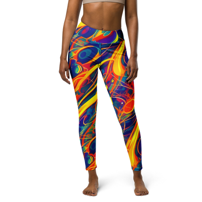 Yoga Leggings - Abstract Blaze